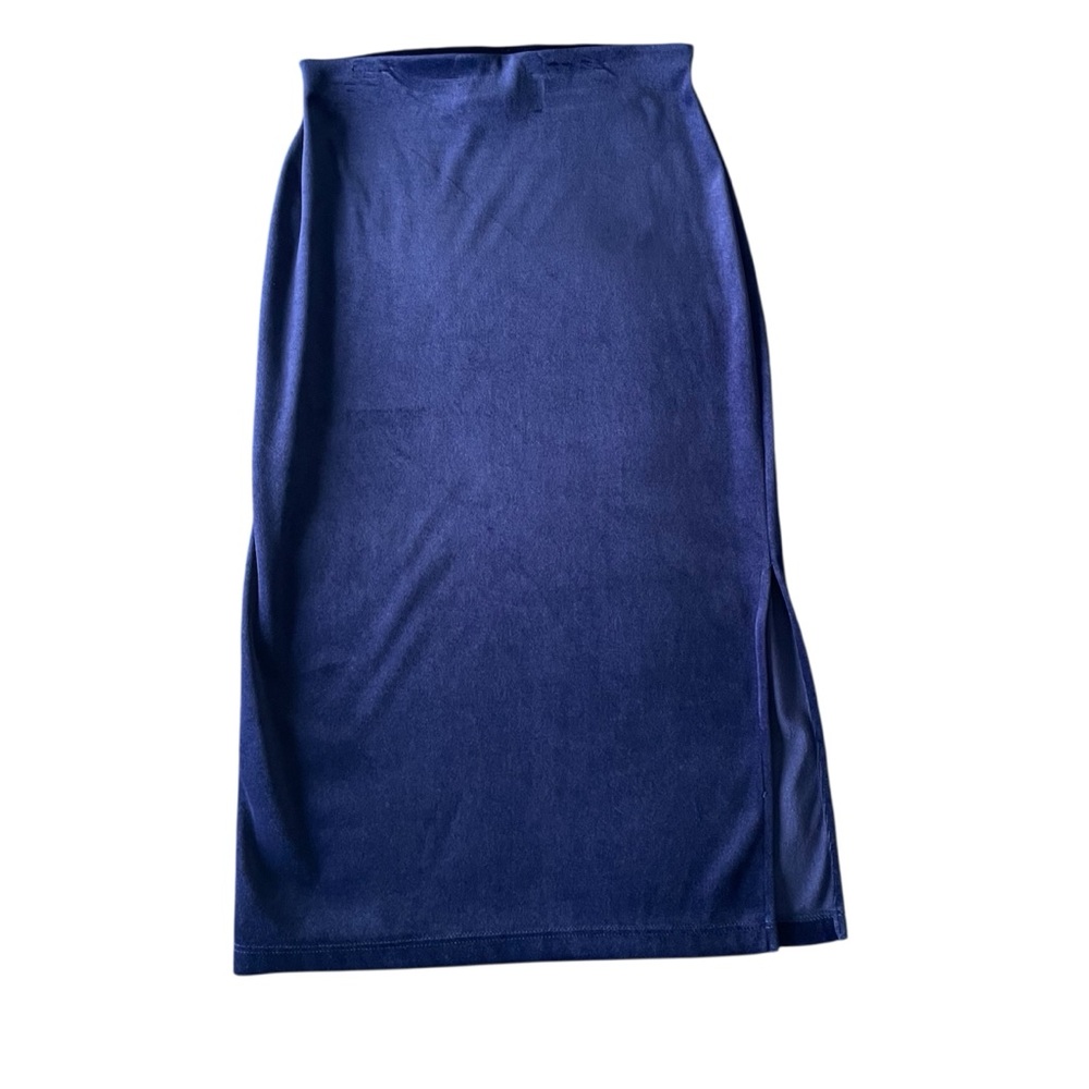 Authentic vintage 90s velvet navy skirt M practical magic style